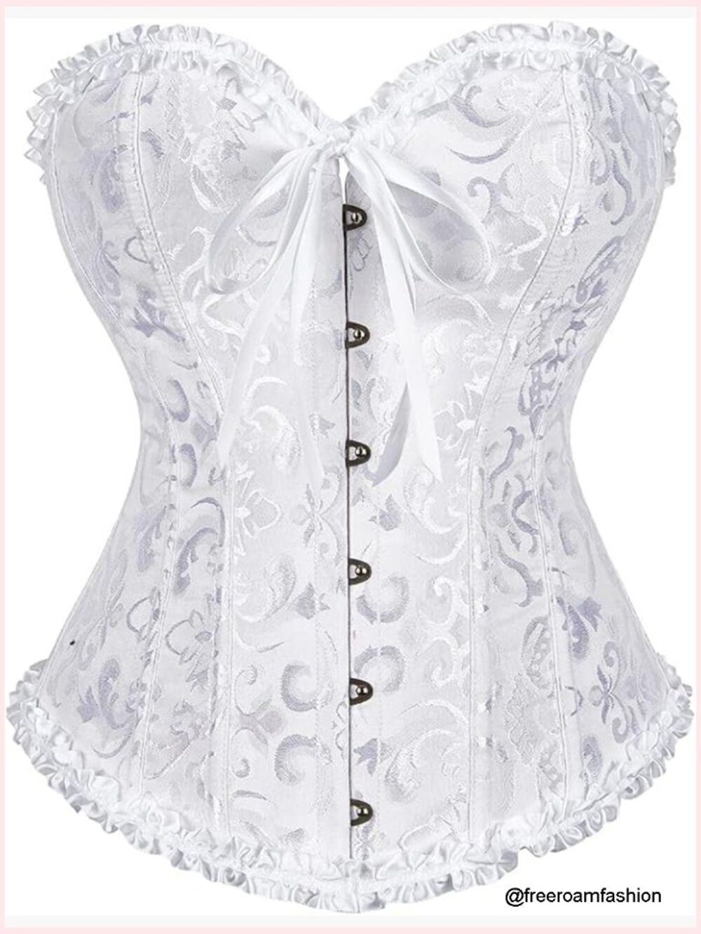 Corset Bustier Top with Lace and Adjustable Fit